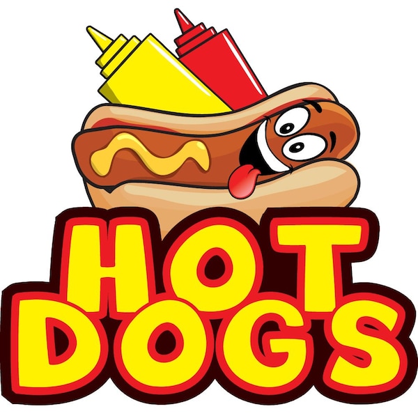 Signmission HOT DOGS CHICAGO STYLE 8in Concession Decal sign cart trailer stand sticker D-DC-8-Hot Dogs Chicago Style - main